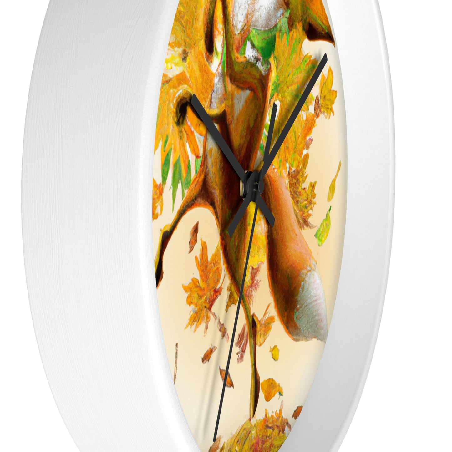 "Autumnal Adventure: A Fox's Mischief" - The Alien Wall Clock