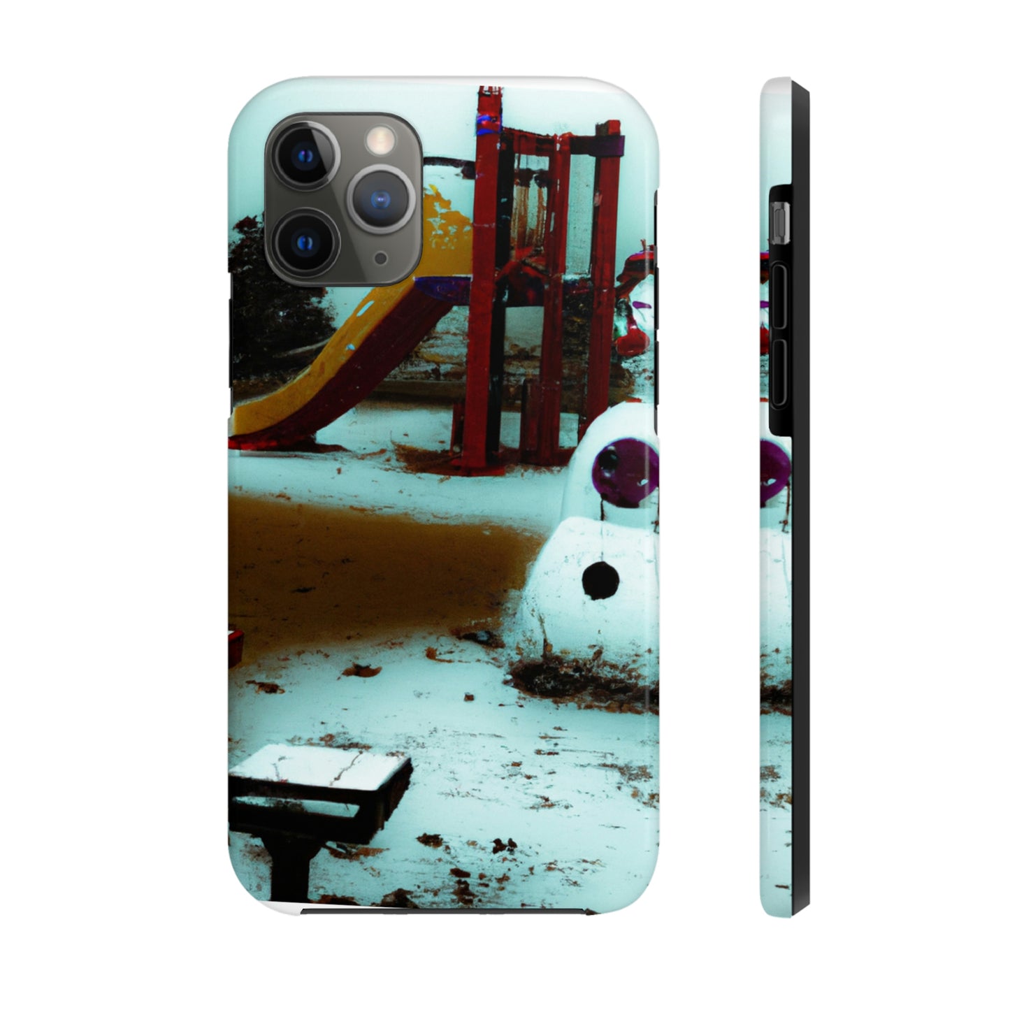 "Melancholy Snowman in a Silent Playground" - The Alien Tough Phone Cases