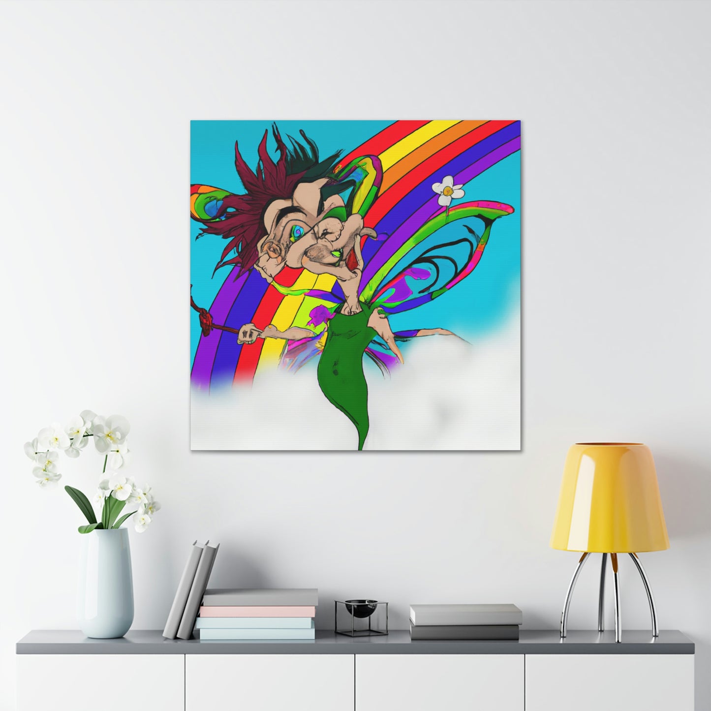 Rainbow Mischief Fairy - Die Alien-Canva