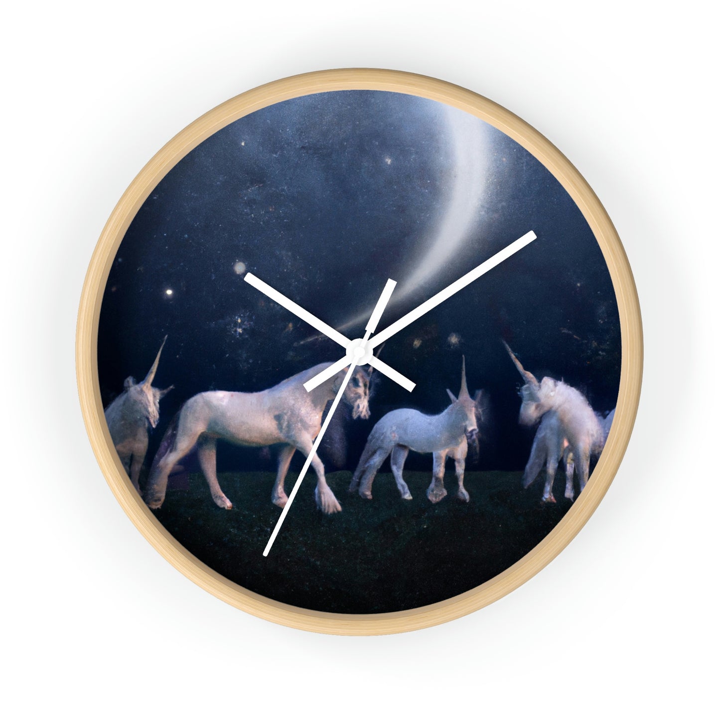 "Moonlit Mystique" - The Alien Wall Clock