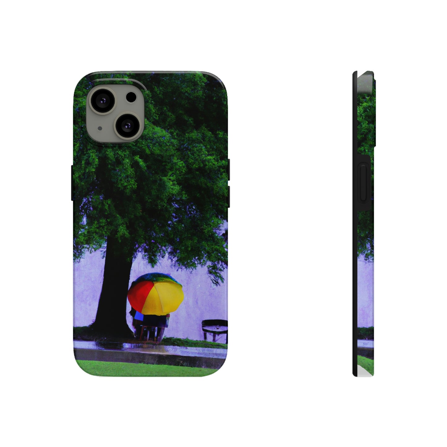 "Beneath the Rainy Sky." - The Alien Tough Phone Cases