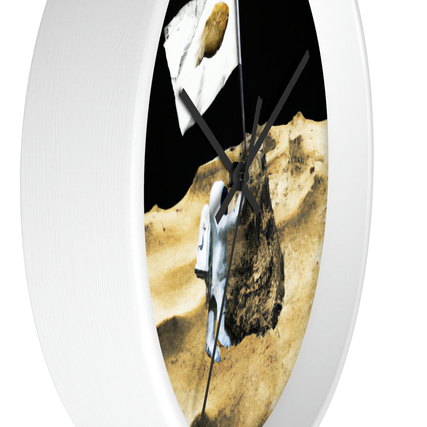 "Claiming Space: The Astronaut's Asteroid Flag Planting" - The Alien Wall Clock