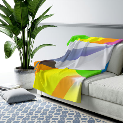 "A Flight of Color" - The Alien Sherpa Fleece Blanket