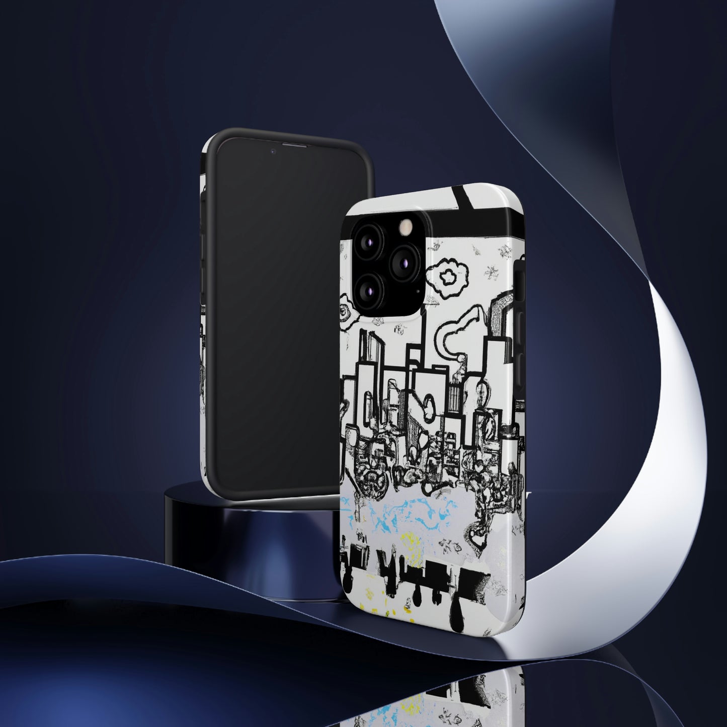 "Ghostly Haze: The Forgotten City". - The Alien Tough Phone Cases