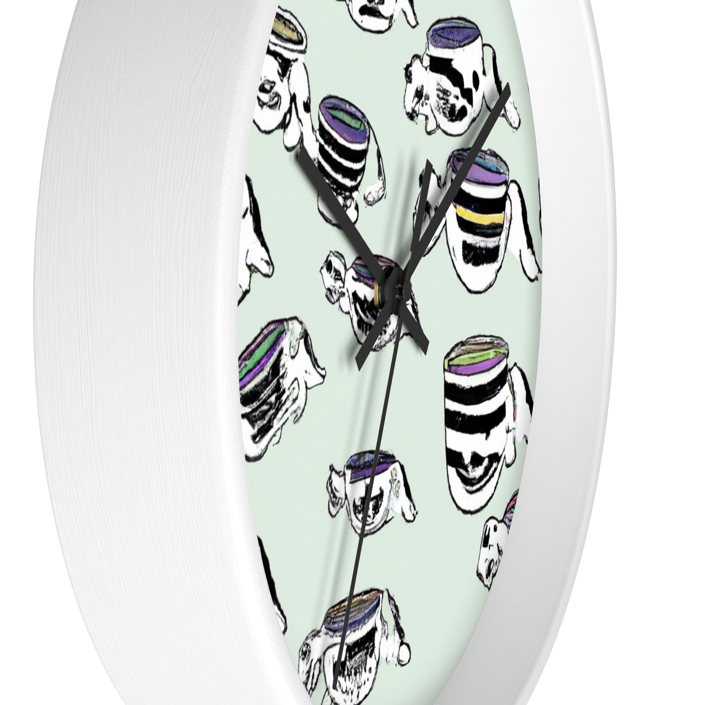 "A Purr-fectly Precious Tea Party Parade" - The Alien Wall Clock