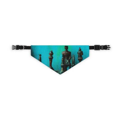 "Ein vergessenes Schachspiel: Bereit für ein neues Match" - Das Alien Pet Bandana Halsband