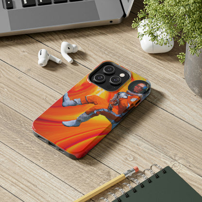 "Journeying in the Burning Orange Galaxy" - The Alien Tough Phone Cases