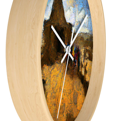 "Dusty Pilgrims at the Forgotten Shrine" - The Alien Wall Clock