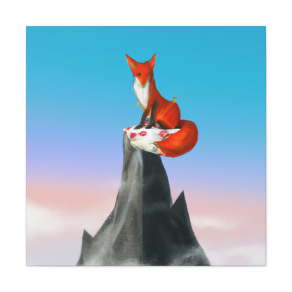 Der Fuchs, der auf dem Berg gipfelt - The Alien Canva