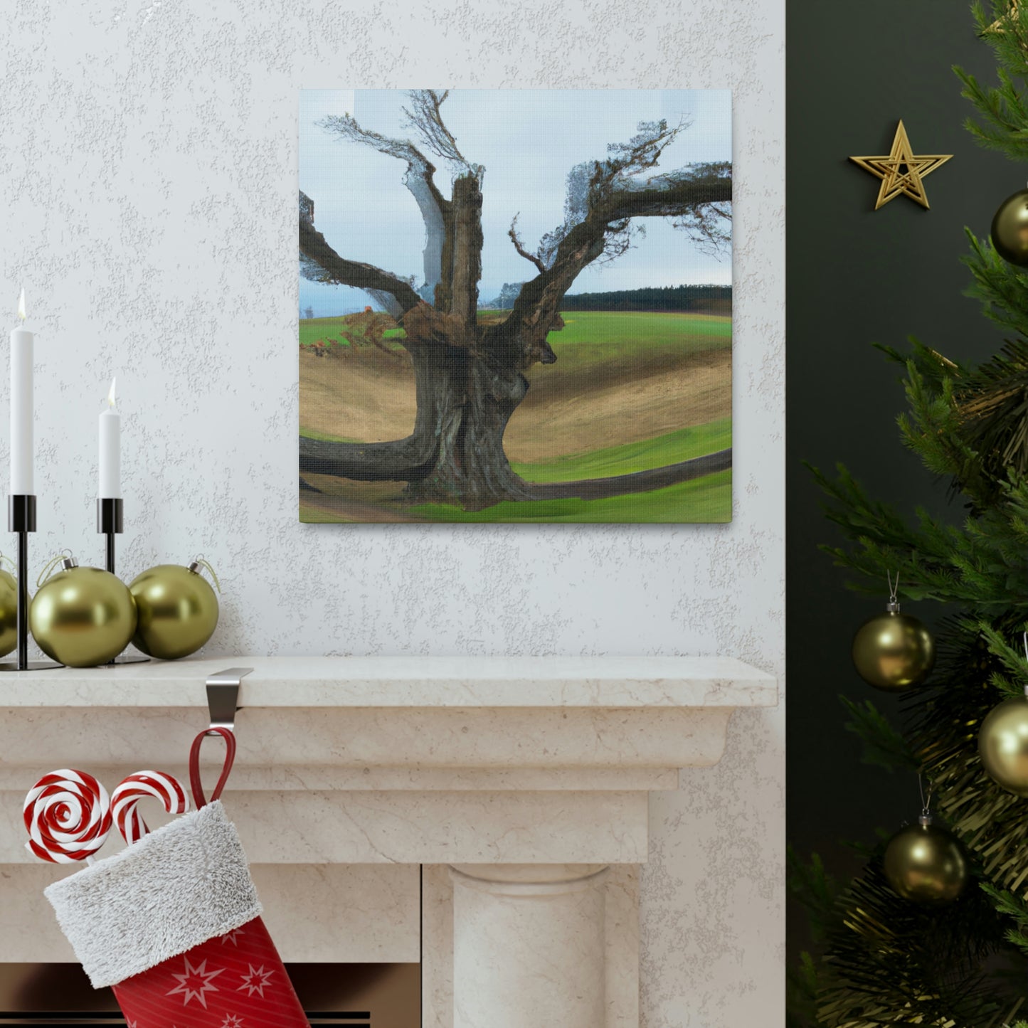 „Ein Schatten auf der Wiese: Der letzte stehende Baum“ – The Alien Canva