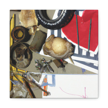 "A Celebration of Local Beauty: A Found Object Collage" - Canvas