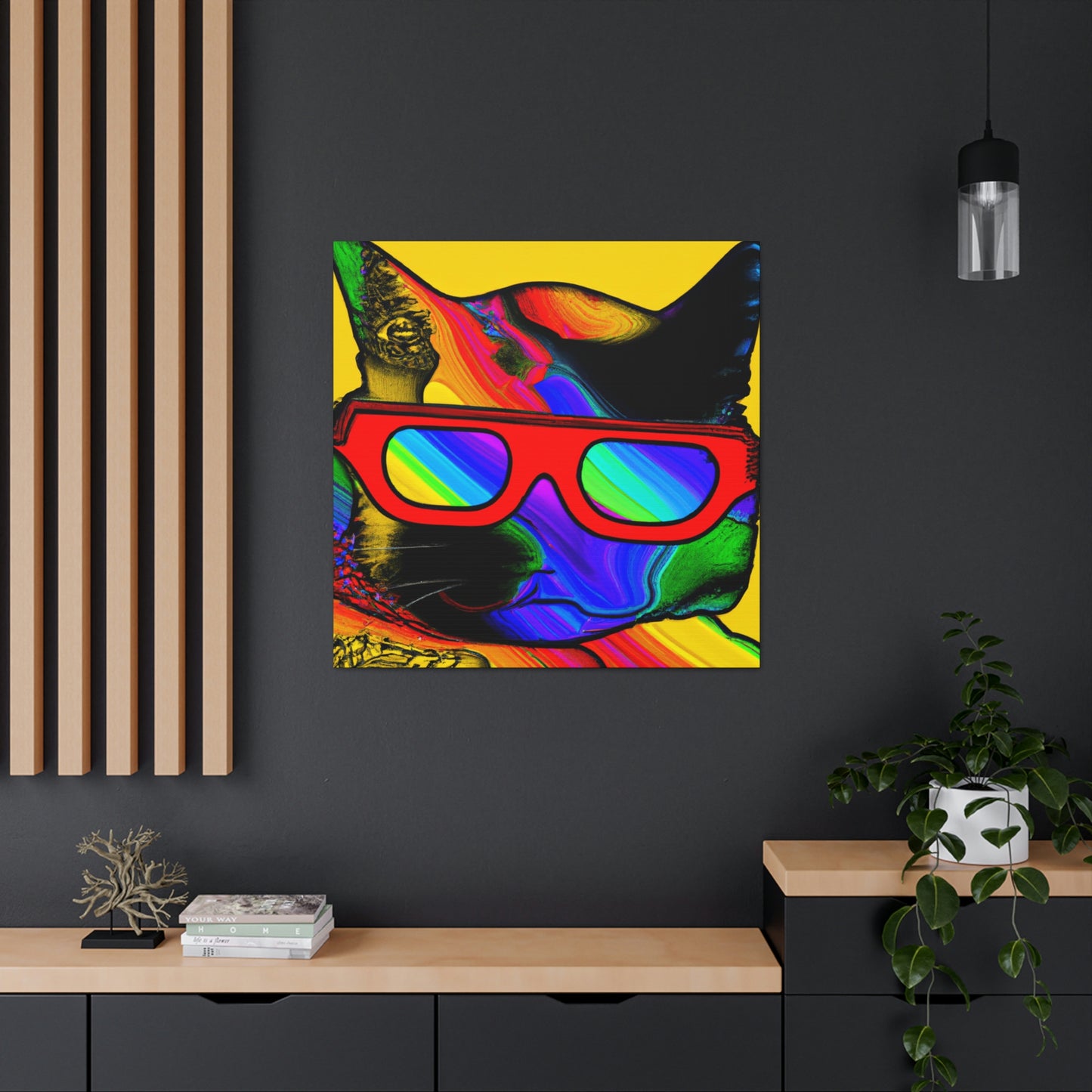 "Gato genial con gafas de sol" - The Alien Canva