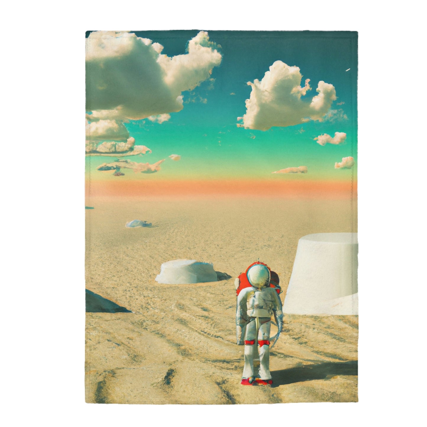 "A Strayed Astronaut: Alone on a Forlorn Planet" - La manta de felpa Alien Velveteen