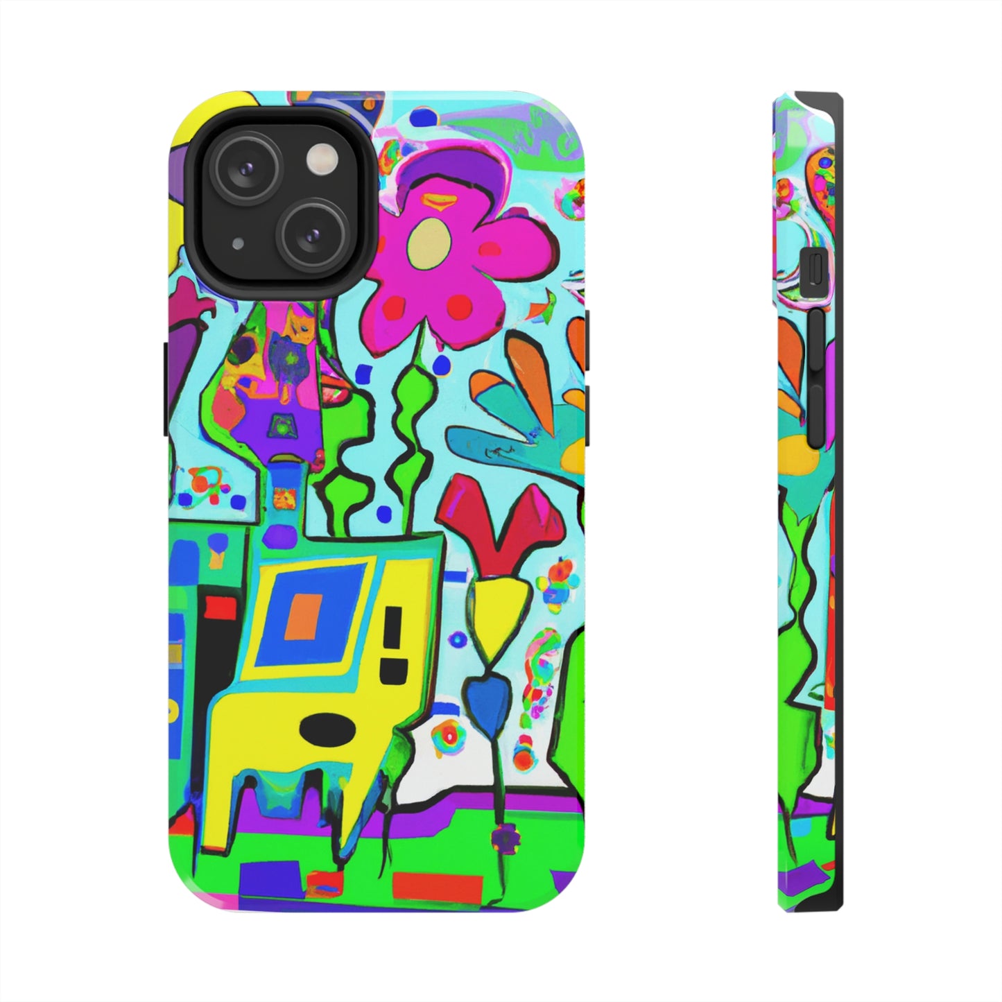 "Ein mystischer Garten aus Regenbogenblättern" - Die Alien Tough Phone Cases