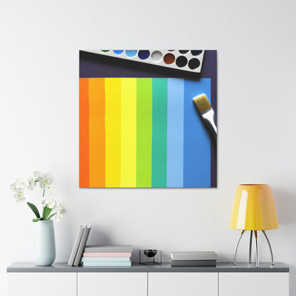 "Rainbow Balance: Armonía de la naturaleza en color" - Lienzo