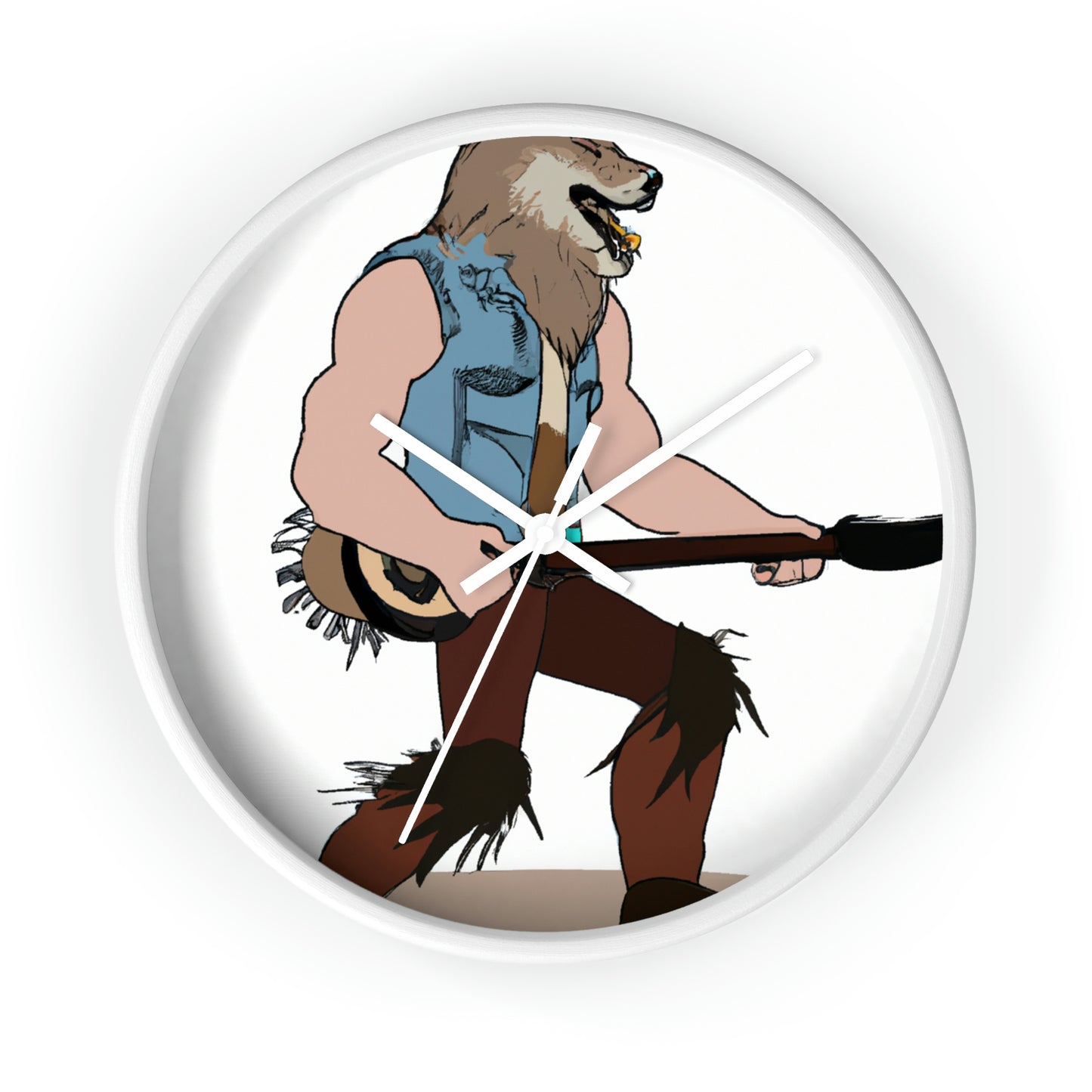 "Howling Highwayman: The Banjo-Playing Werewolf Biker" - Die Alien-Wanduhr