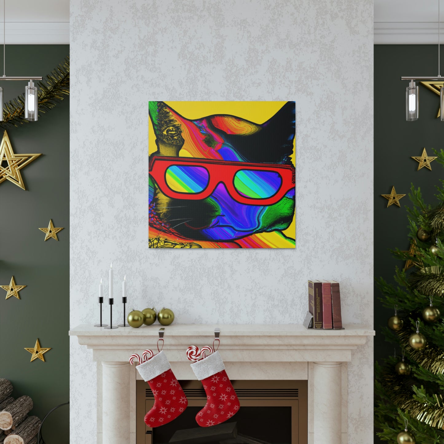 "Coole Katze mit Sonnenbrille" - The Alien Canva