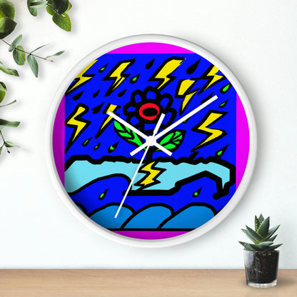 "Una flor audaz en medio de la tormenta" - El reloj de pared alienígena