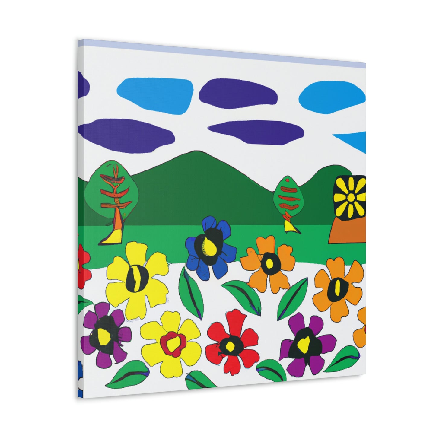 "Blooming Landscape: A Local Mural of Art and Nature" - Canvas