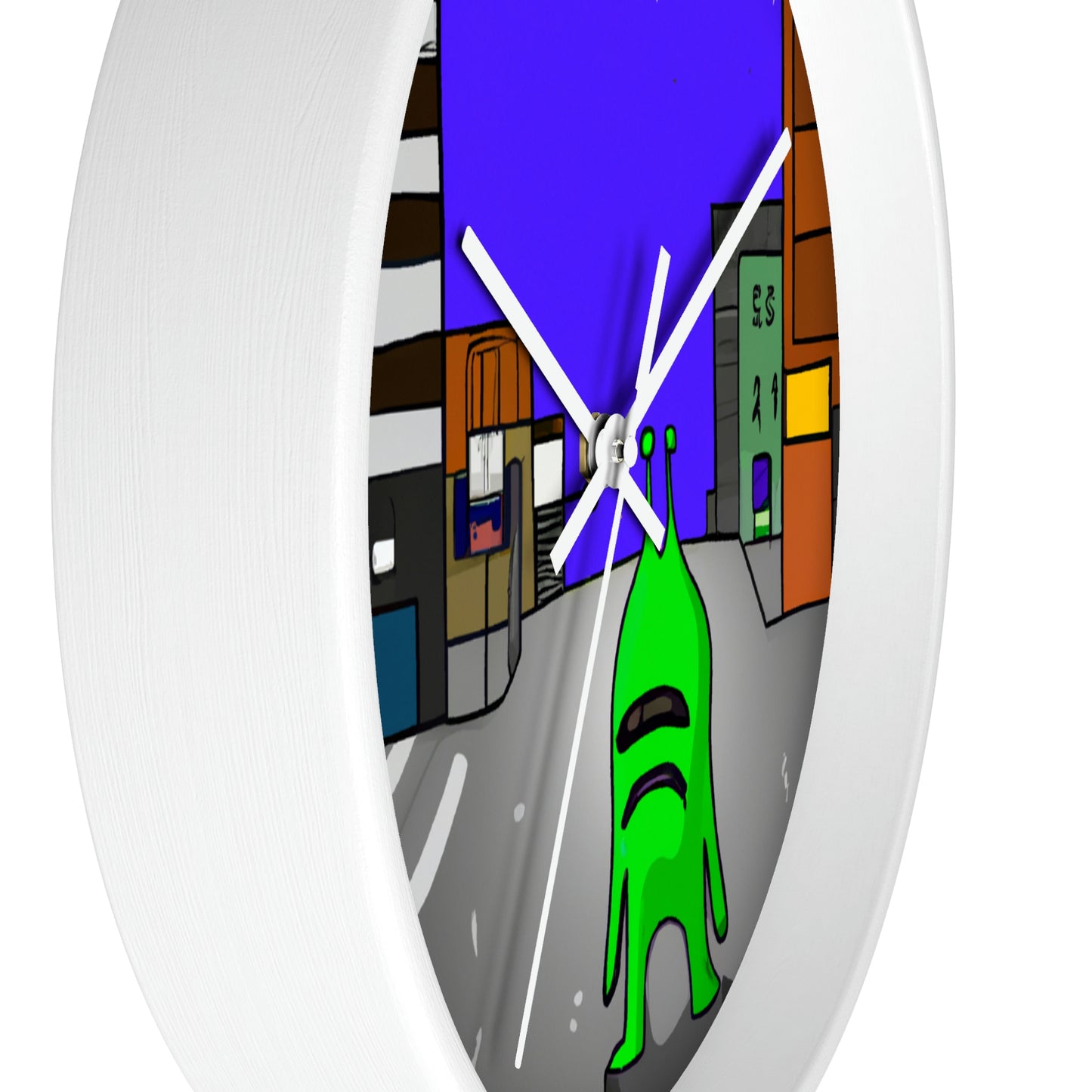 "Alien Misadventure in the City" - The Alien Wall Clock