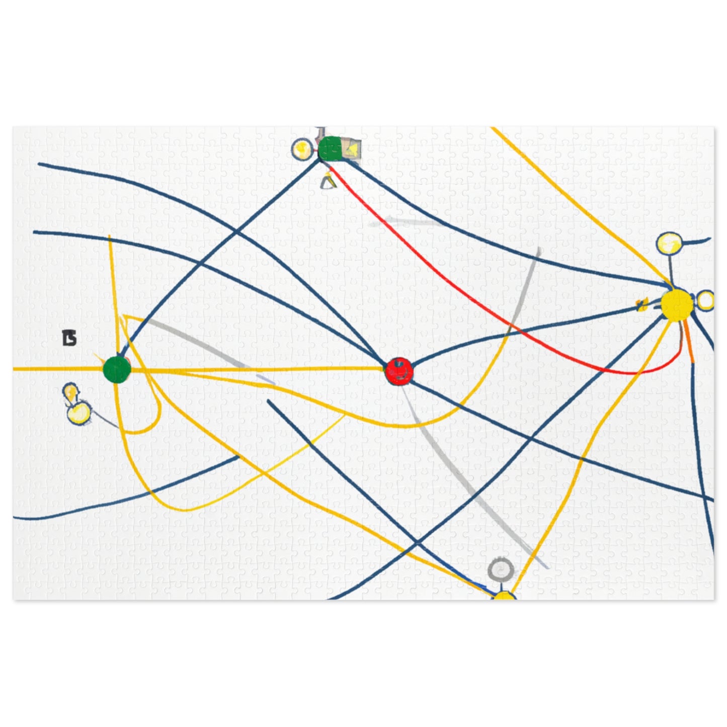 „Erforschung der dynamischen Topologie: Kunstvolle Visualisierung einer Netzwerkstruktur.“ - Das Alien-Puzzle