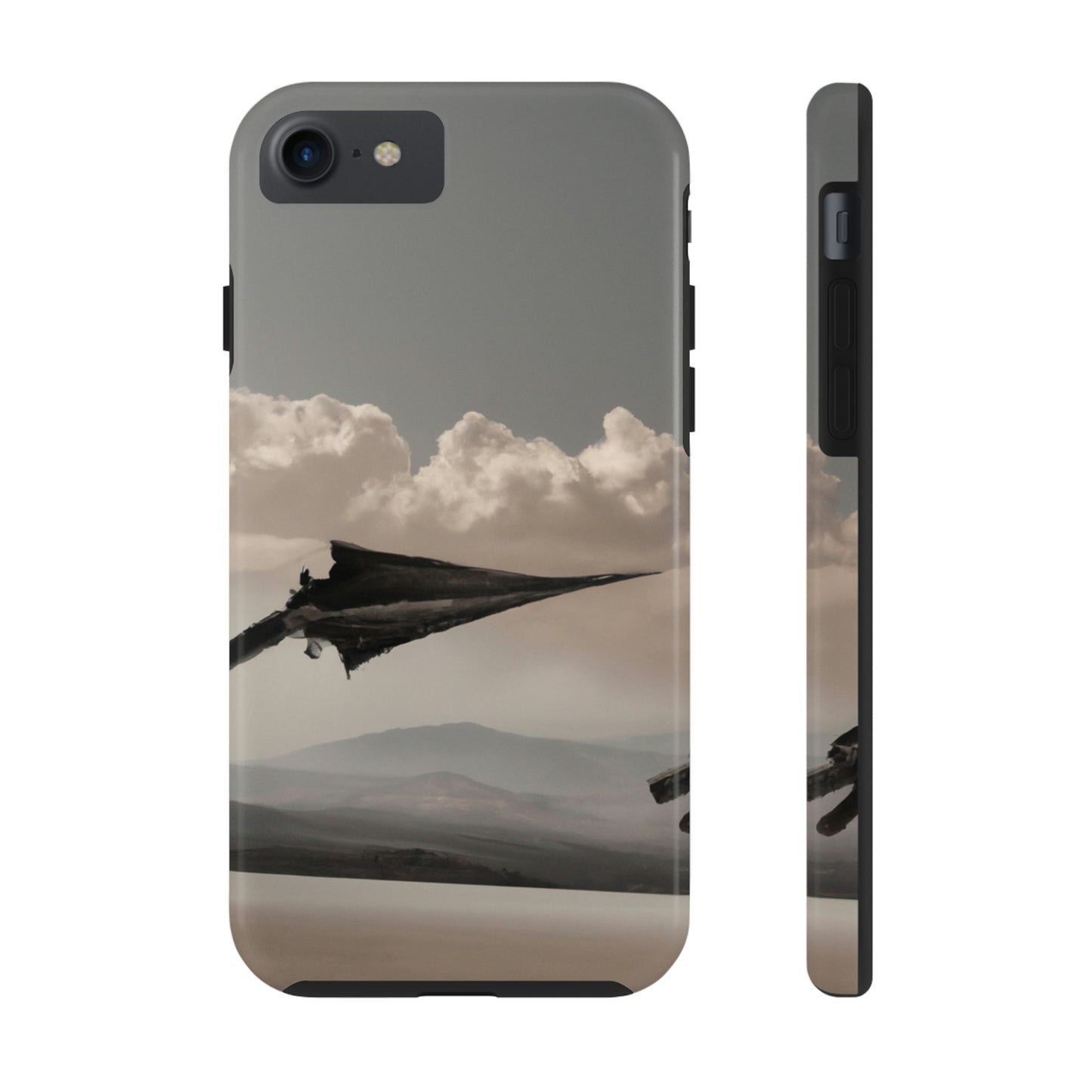 "A Warrior's Last Stand: The Battle Against the Metal Dragon" - Die Alien Tough Phone Cases