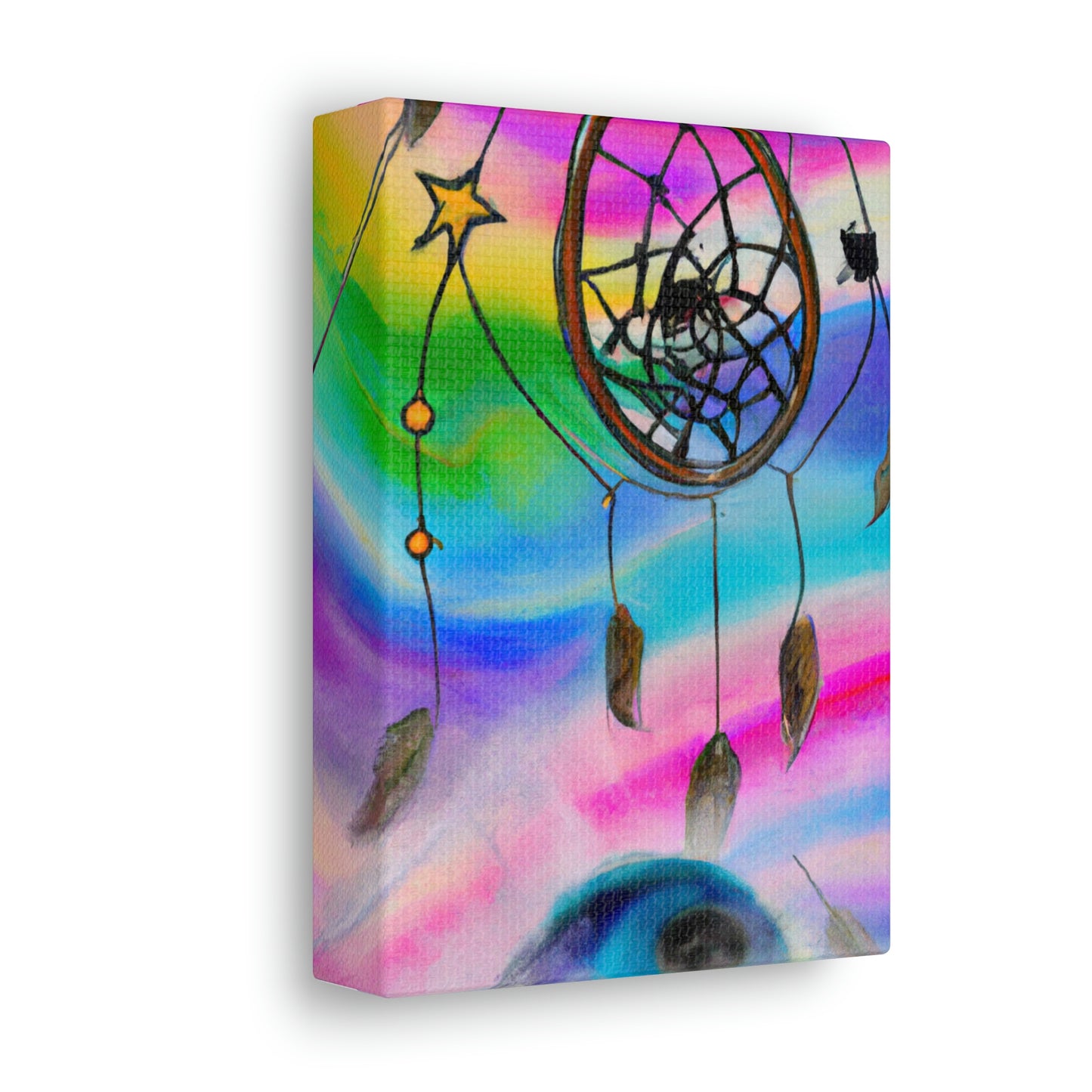 "A Galaxy of Dreams: A Colorful Dreamcatcher Captures Falling Stardust" - The Alien Canva