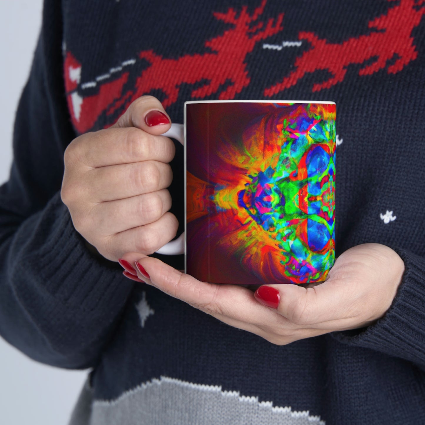 "Unendliches Kaleidoskop" - Der Alien-Keramikbecher 11 oz