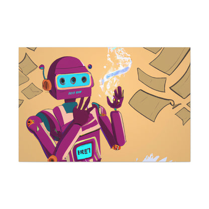 "Robot Librarian and the Magical Tome" - The Alien Canva