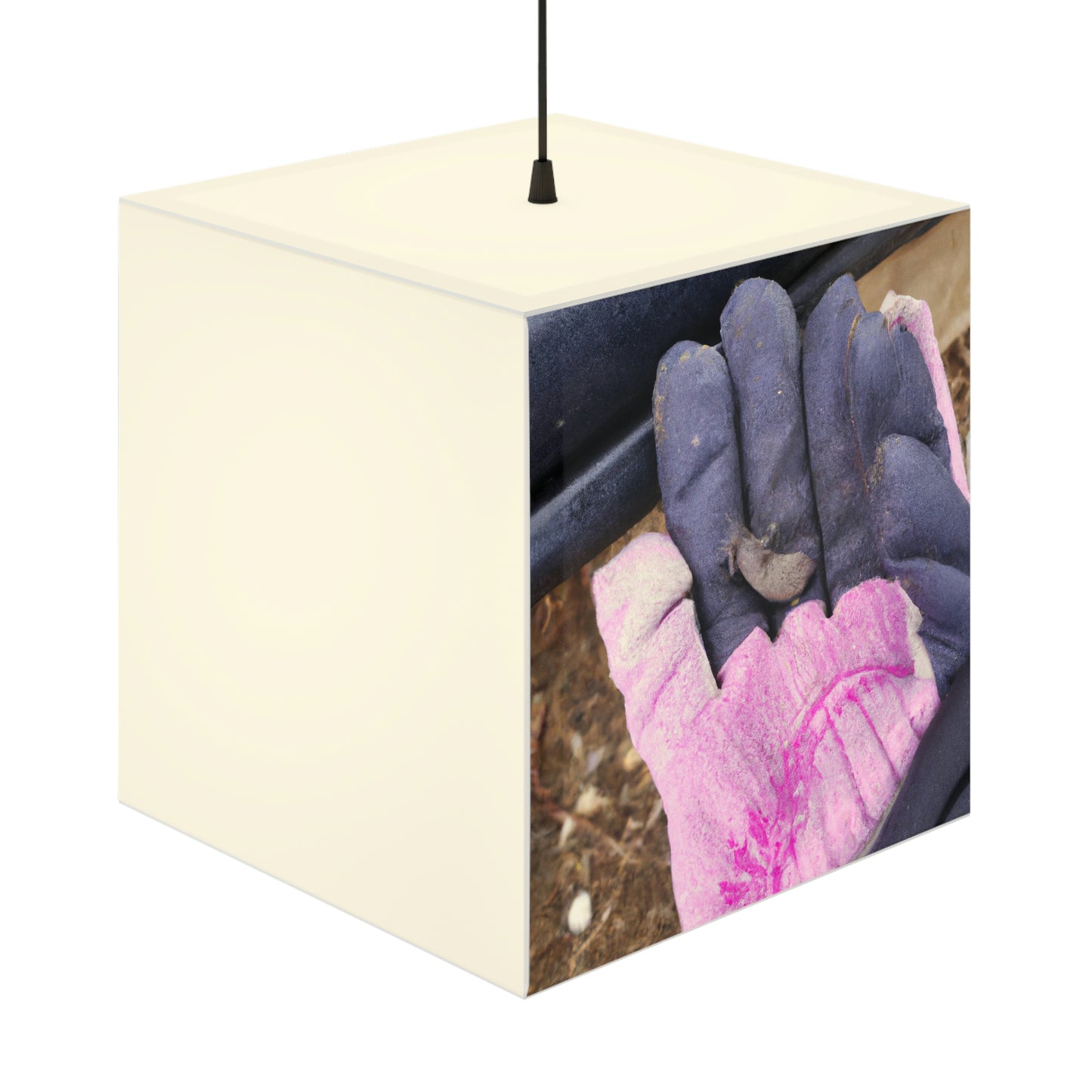 "A Tiny Home in an Old Glove" - ​​Die Alien Light Cube Lampe