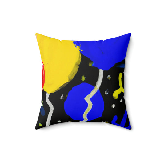 "A Starry Night Rainbow" - The Alien Square Pillow