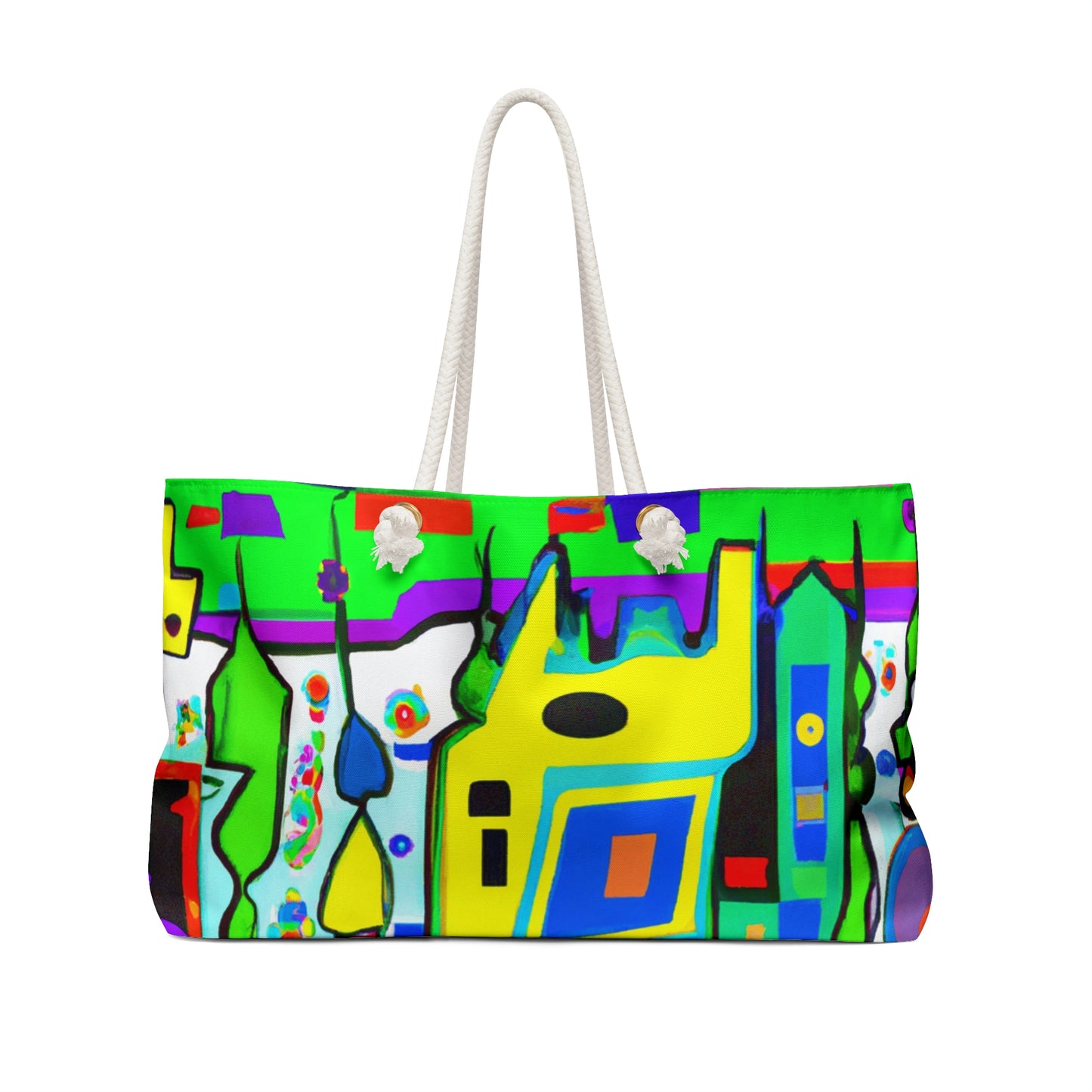 "A Mystical Garden of Rainbow Petals" - The Alien Weekender Bag