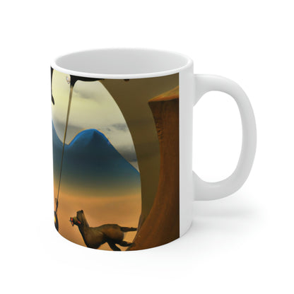 "A Race for Riches: The Challenge of a Lifetime for an Adventuring Elder" - The Alien Ceramic Mug 11 oz