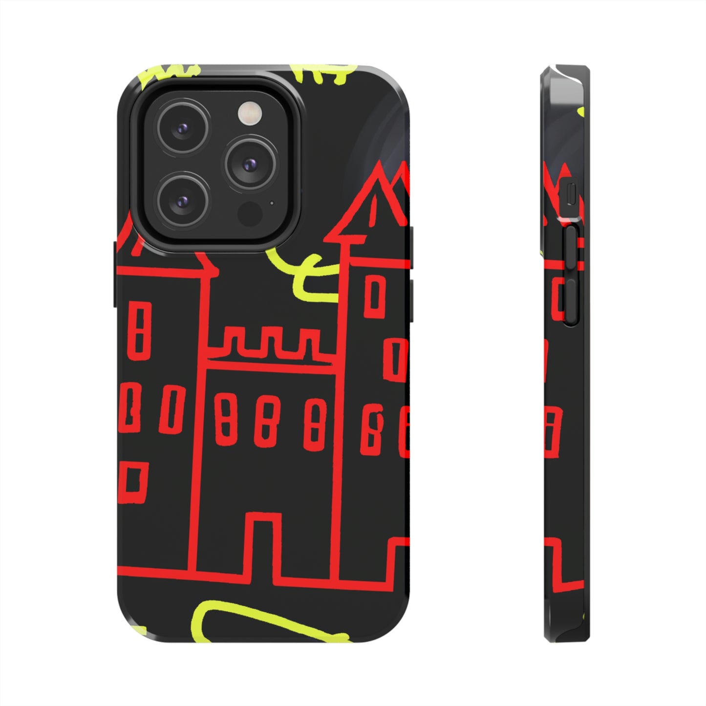 „Ein verwunschener Schatten: Die dunklen Geheimnisse des alten Schlosses in einer düsteren Nacht“ – The Alien Tough Phone Cases