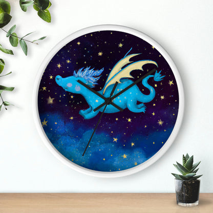 "A la deriva entre las estrellas: La historia de un bebé dragón" - El reloj de pared alienígena