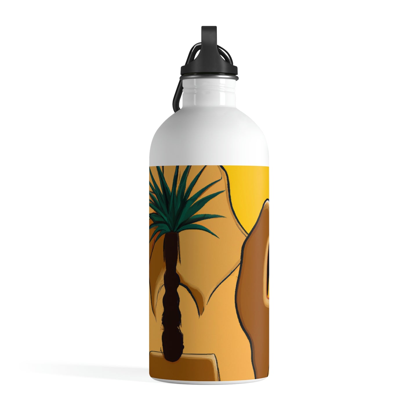 "Desert Mirage: The Forgotten Oasis" - La botella de agua de acero inoxidable alienígena