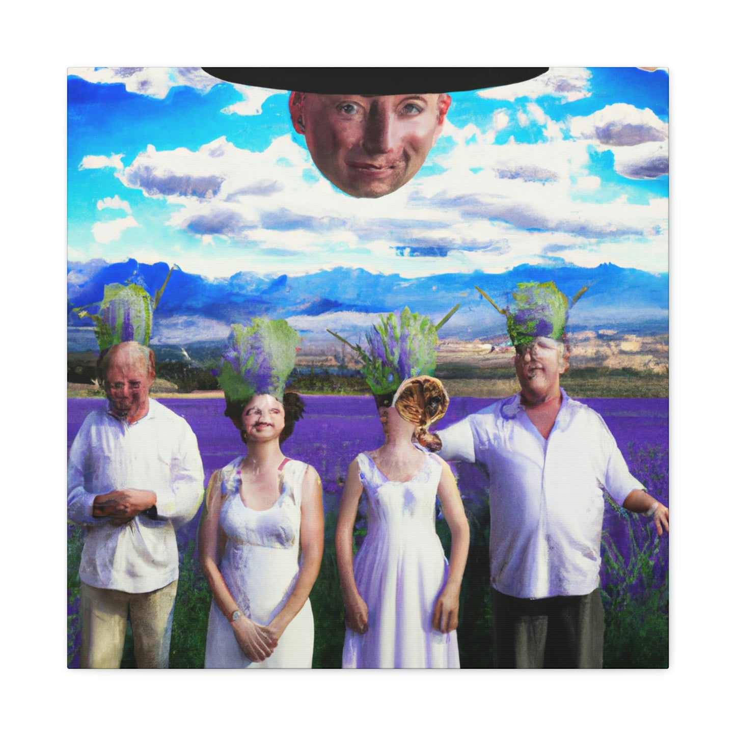 "Reunión familiar de lavanda: una celebración floreciente" - The Alien Canva