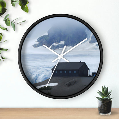 "Frozen Fears: A Haunted Glacier House" - The Alien Wall Clock