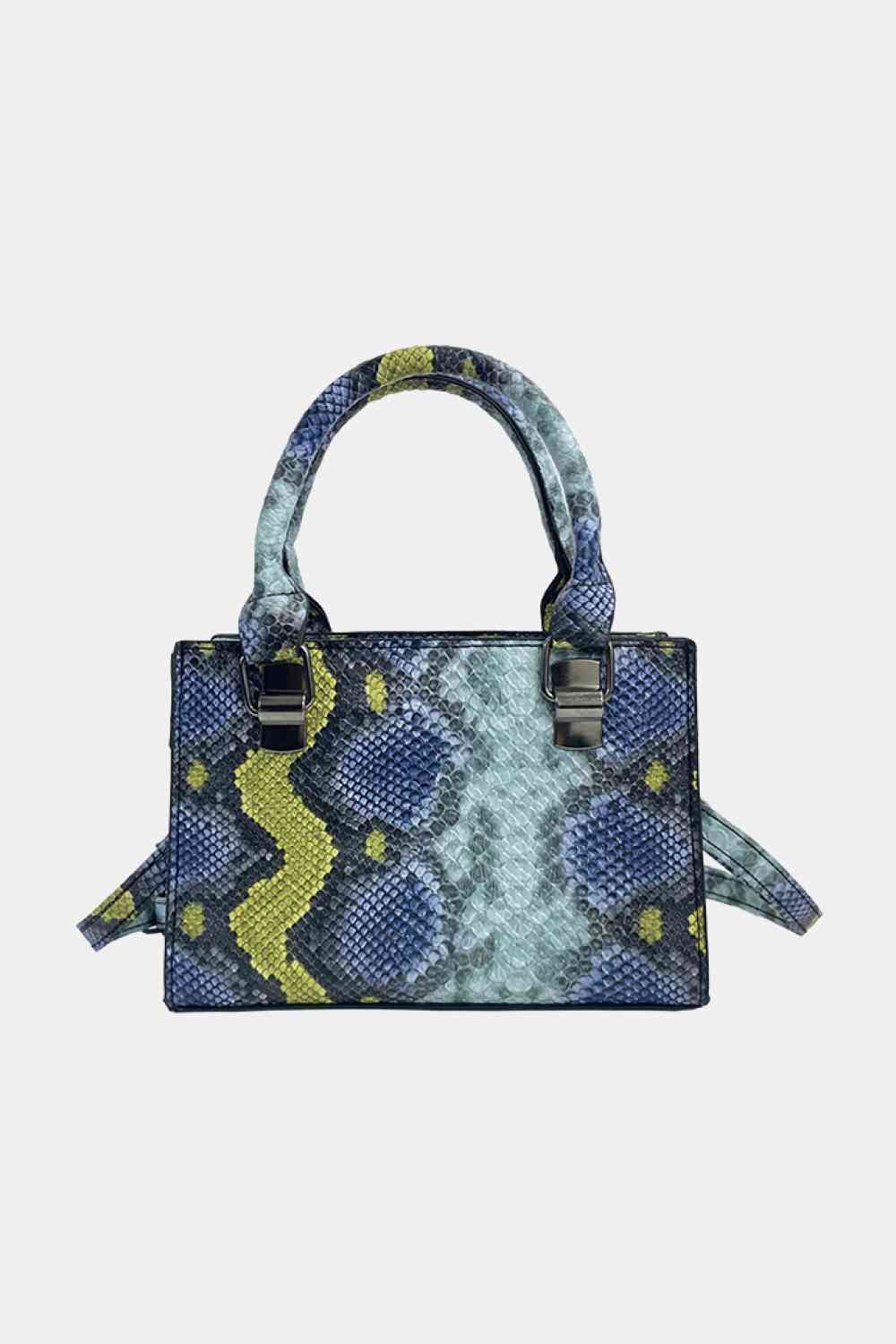 Bolso de cuero PU con estampado de piel de serpiente