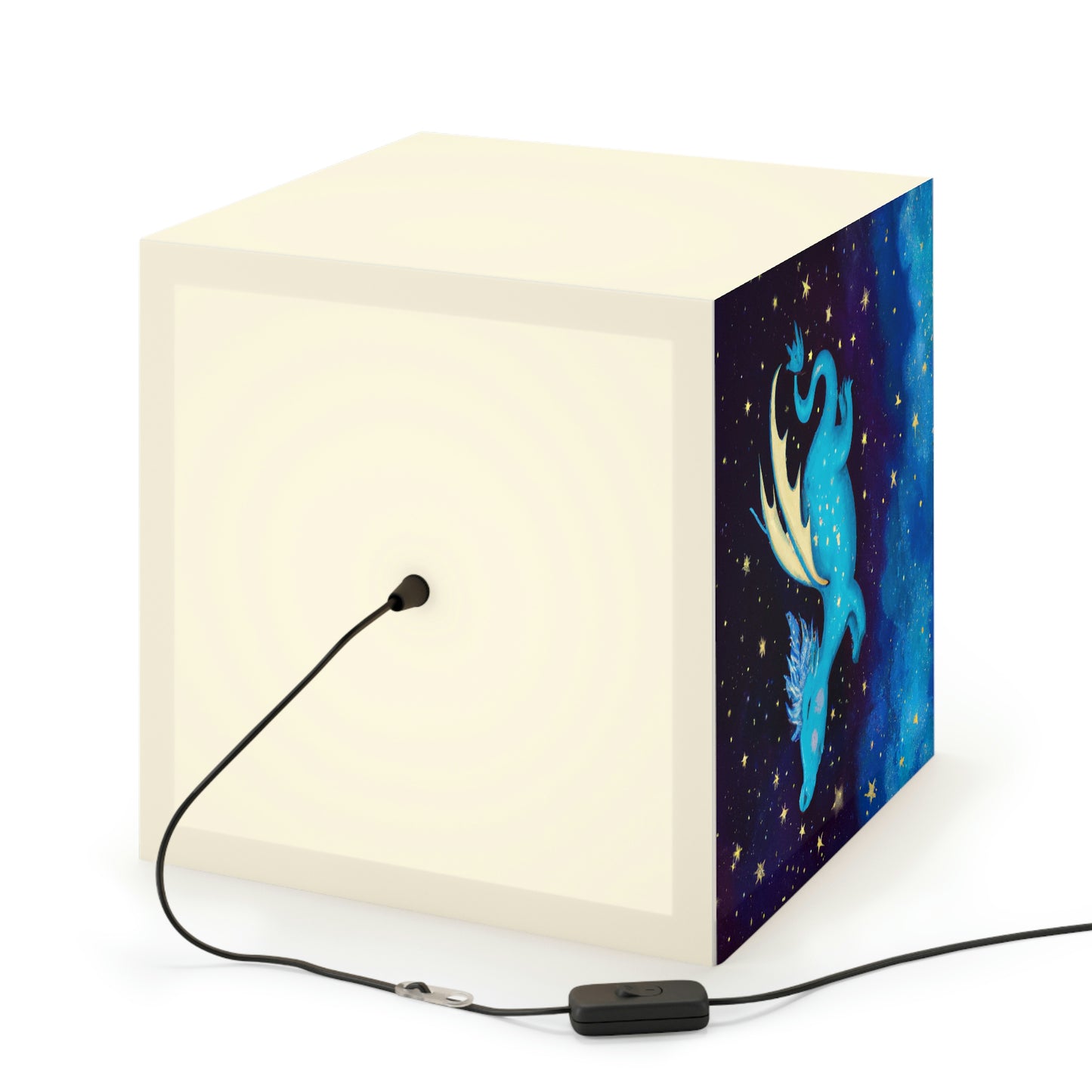 "Drifting Among the Stars: The Story of a Baby Dragon" - The Alien Light Cube Lamp