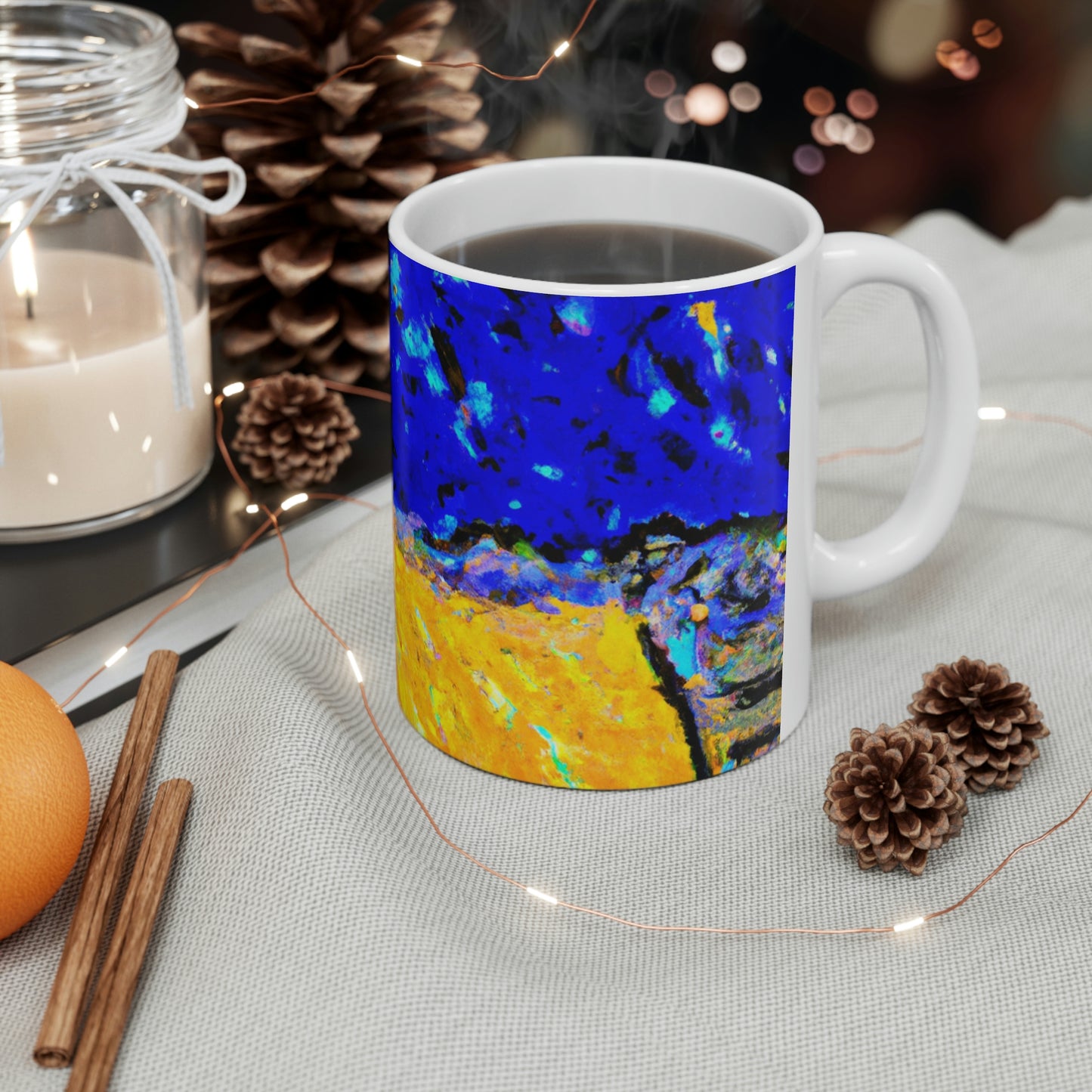 "Enchanted Sands of the Night Sky" - The Alien Ceramic Mug 11 oz