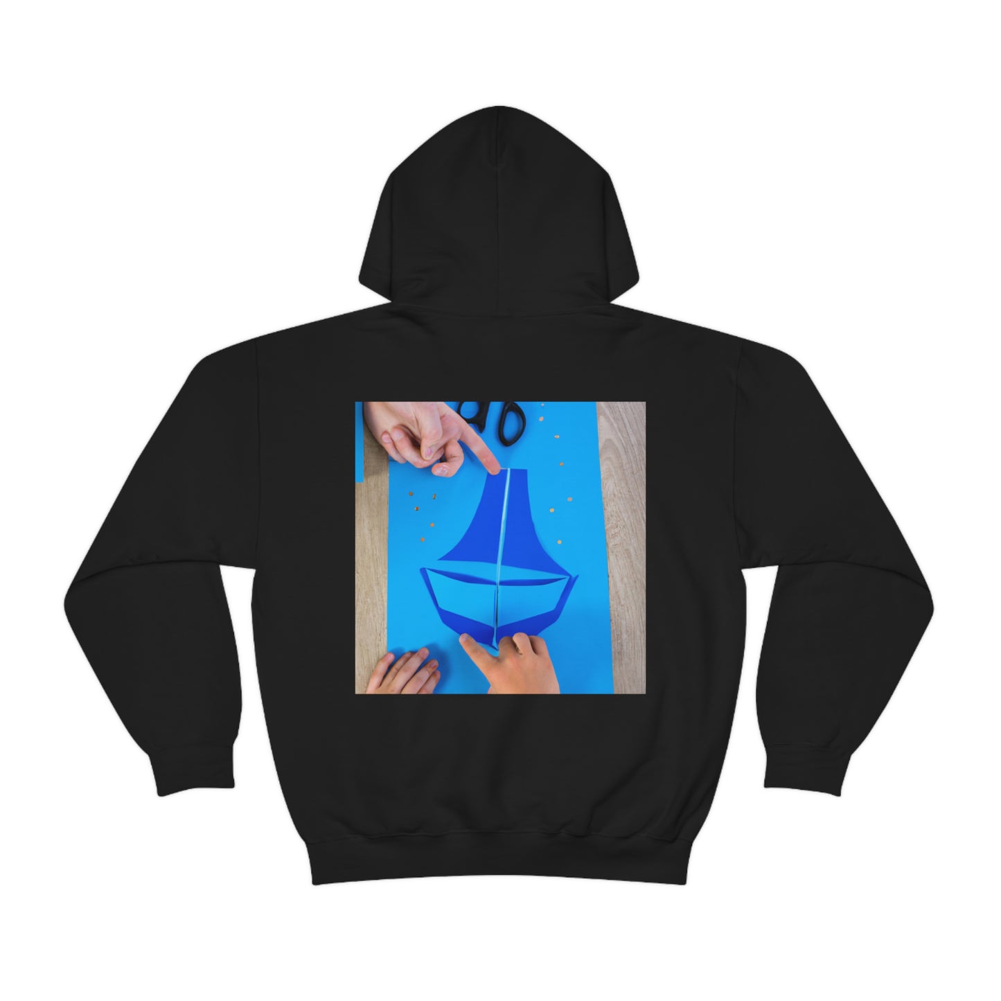 zwei kleine Kreise aus gelbem Tonpapier als Sonne

 Eine Reise zur Sonne: Ein blaues Boot und zwei Seeleute herstellen – The Alien Unisex Hoodie