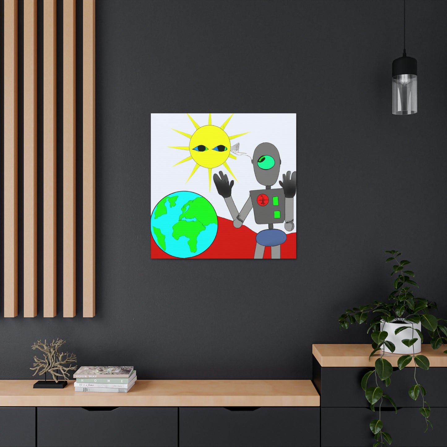 "Robot Defender: The Alien Invasion of Earth" - The Alien Canva