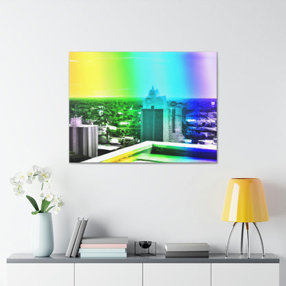 "Urban Splendor: The City Skyline from Above" - Canvas