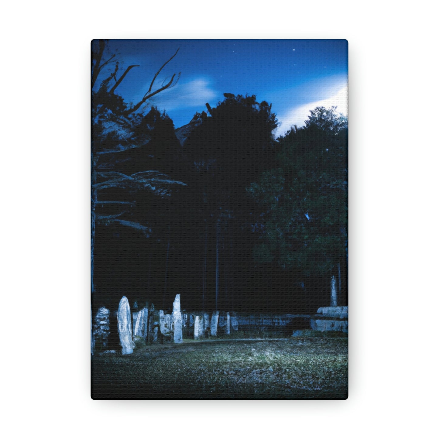 "Anochecer en el cementerio olvidado" - The Alien Canva