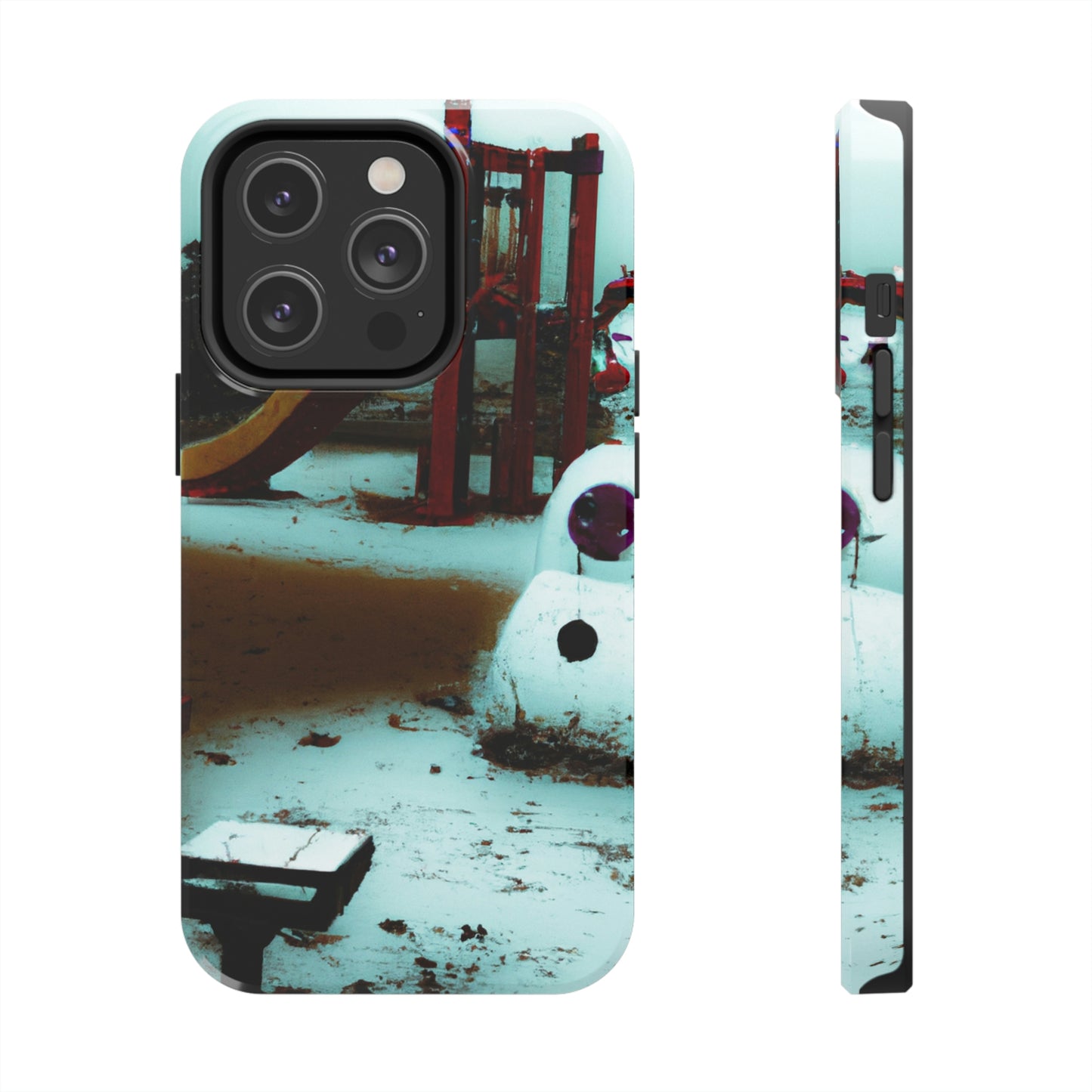 "Melancholy Snowman in a Silent Playground" - The Alien Tough Phone Cases