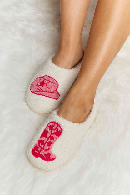 Plüsch-Slipper mit Melody-Print