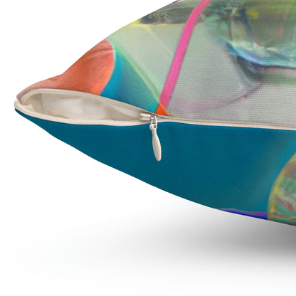 "The Submerged Odyssey: An Underwater Adventure with a Robotic Fish" - The Alien Square Pillow