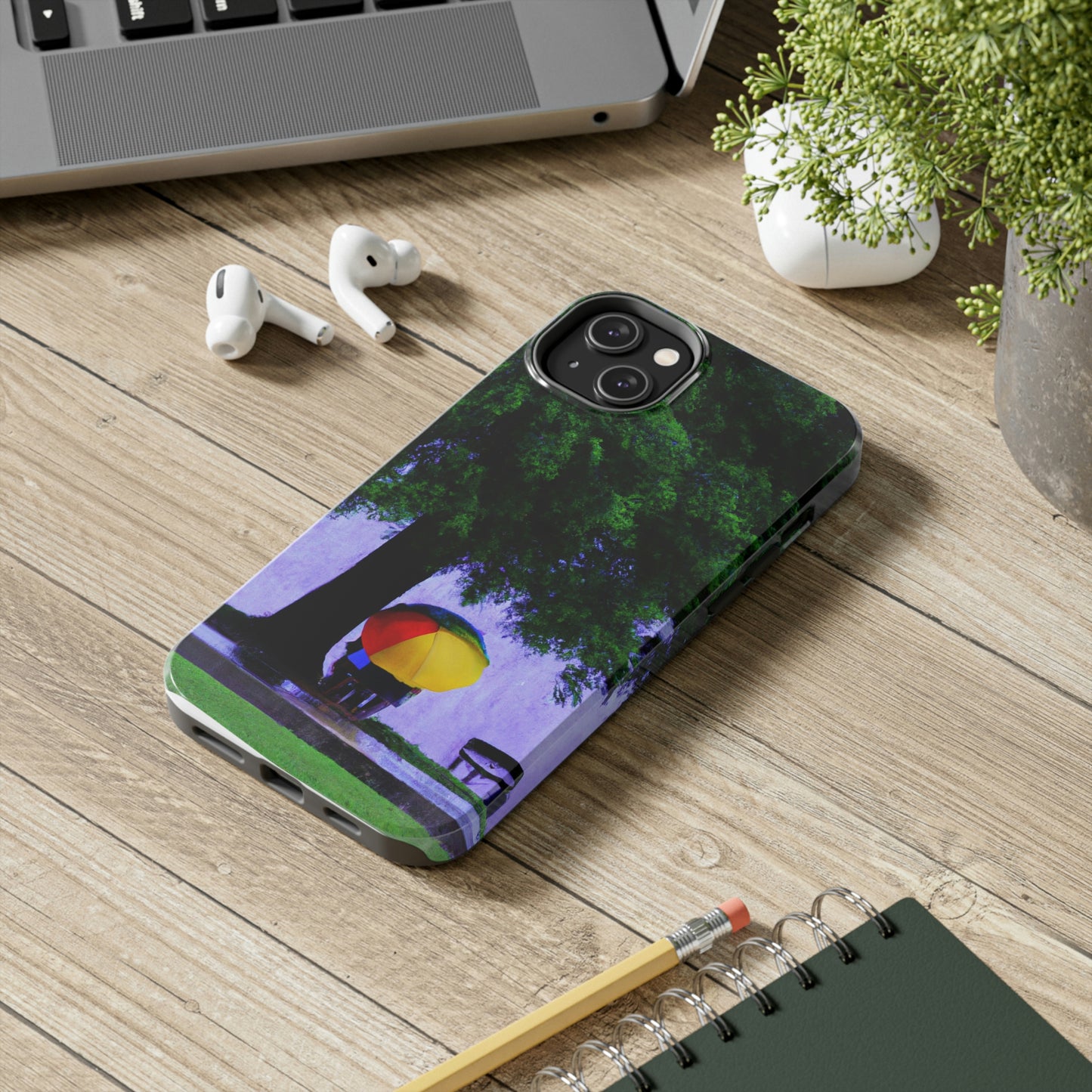 "Bajo el cielo lluvioso". - Las fundas de teléfono Alien Tough