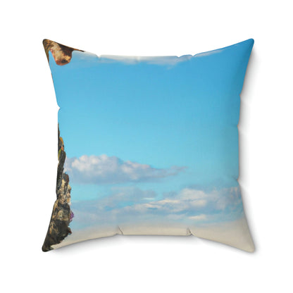 "Dragon Throne of ancients" - The Alien Square Pillow